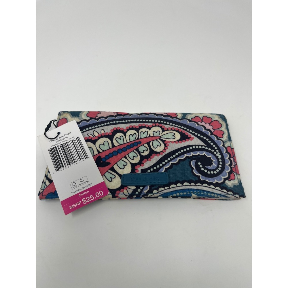Vera Bradley Haymarket Paisley Jewel Cotton Checkbook Cover Multicolor Boho